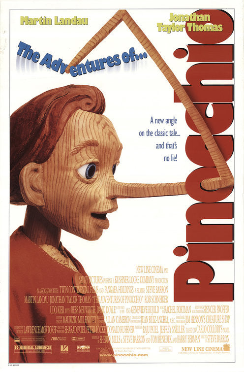 the movie poster: The Adventures Of Pinocchio (1996) ver1