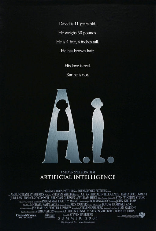 the movie poster: A.I. Artificial Intelligence (2001)