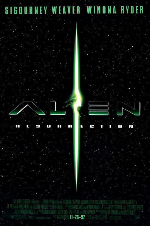 the movie poster: Alien: Resurrection (1997) ver1