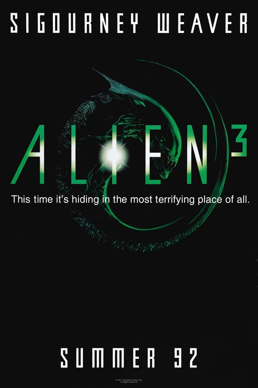 the movie poster: Alien 3 (1992) ver1