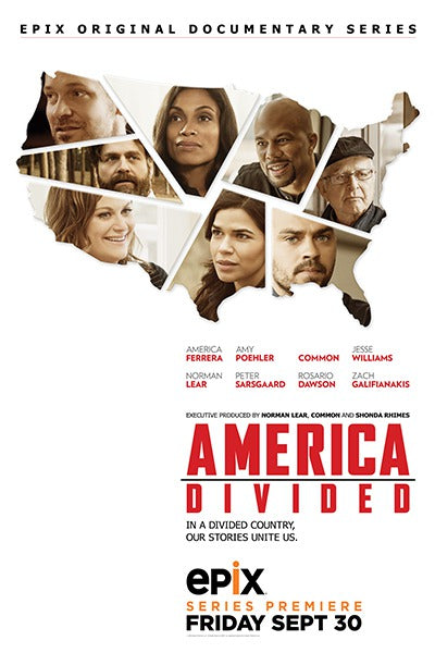 1000 piece jigsaw puzzle for tv poster: America Divided