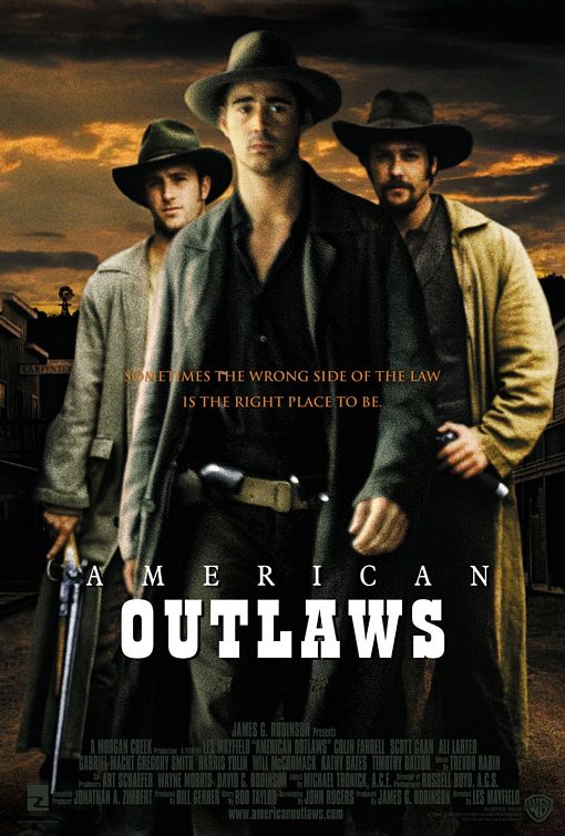 the movie poster: American Outlaws (2001) ver2