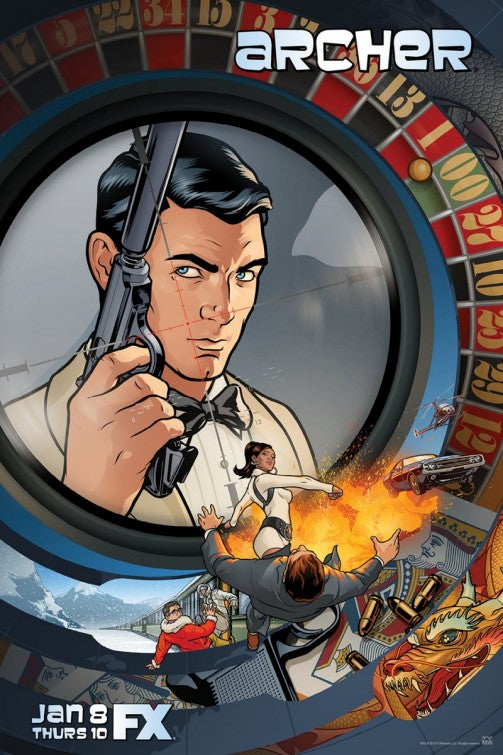 1000 piece jigsaw puzzle for tv poster: Archer, ver5