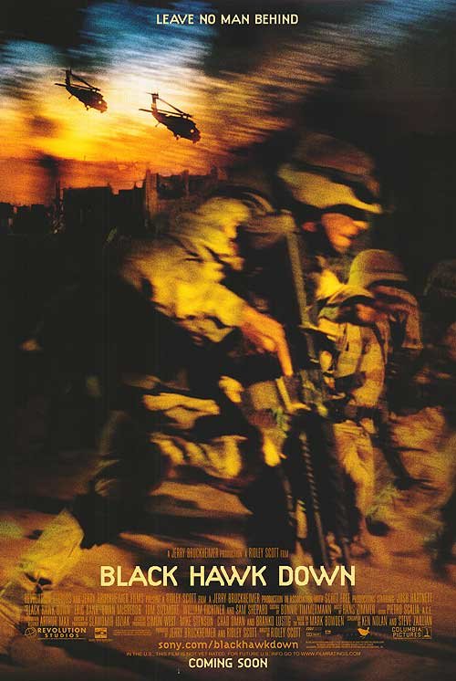 the movie poster: Black Hawk Down (2001) ver2