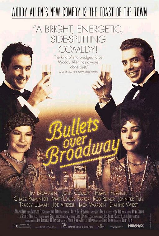 the movie poster: Bullets Over Broadway (1994) ver1