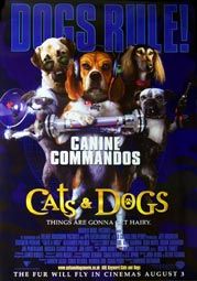 the movie poster: Cats & Dogs (2001) ver1