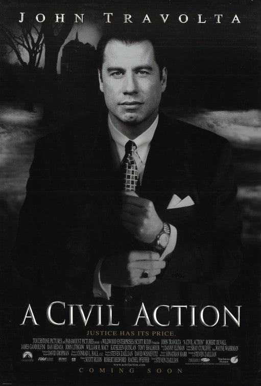 the movie poster: A Civil Action (1998) ver1