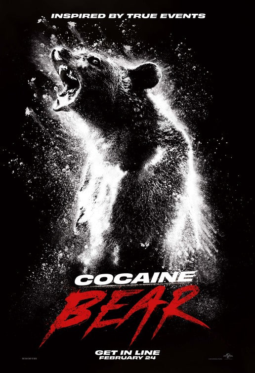 1000 piece jigsaw puzzle for the movie poster: Cocaine Bear (2023)