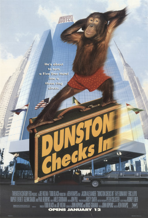 the movie poster: Dunston Checks In (1996)