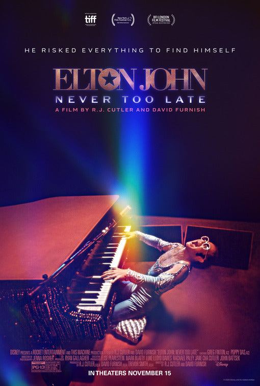 1000 piece jigsaw puzzle for the movie poster: Elton John: Never Too Late (2024)