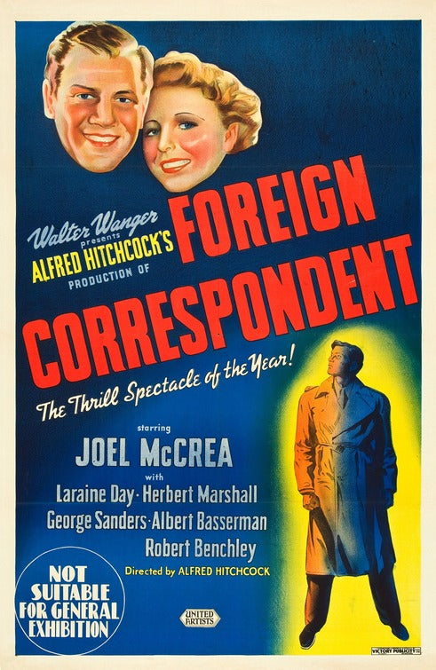 1000 piece jigsaw puzzle for the movie poster: Foreign Correspondent (1940) ver2