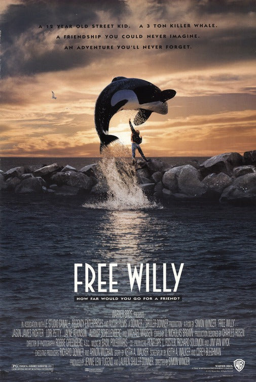 the movie poster: Free Willy (1993)