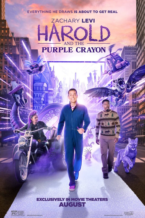 1000 piece jigsaw puzzle for the movie poster: Harold and the Purple Crayon (2024) ver2