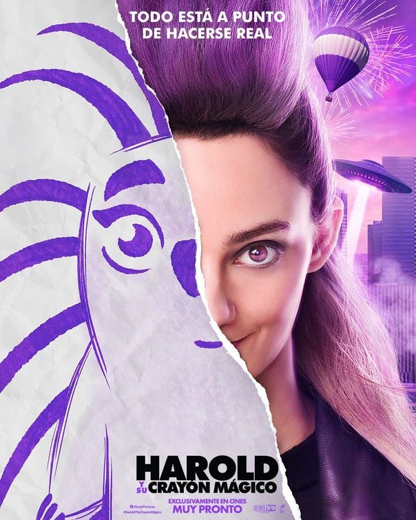 1000 piece jigsaw puzzle for the movie poster: Harold and the Purple Crayon (2024) ver6