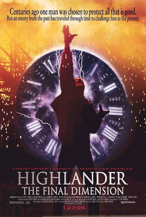 the movie poster: Highlander: The Final Dimension (1995)