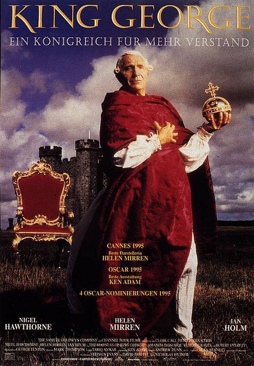 the movie poster: The Madness Of King George (1994) ver2