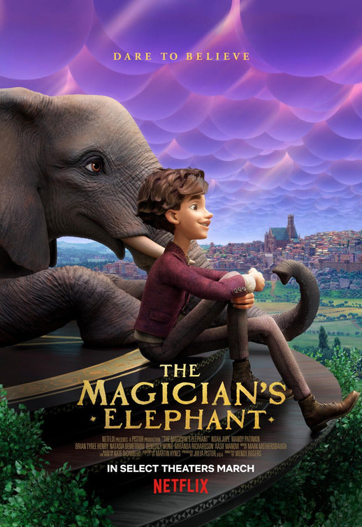 1000 piece jigsaw puzzle for the movie poster: The Magician's Elephant (2023)