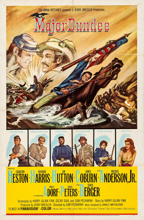 1000 piece jigsaw puzzle for the movie poster: Major Dundee (1965)