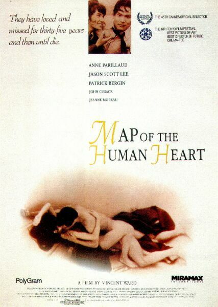 the movie poster: Map of the Human Heart (1993) ver1