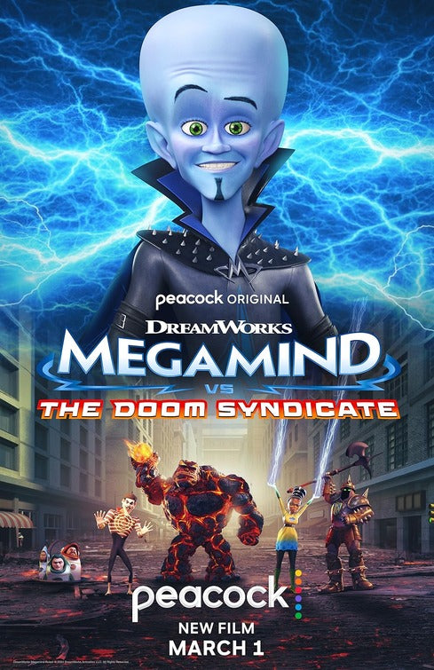 1000 piece jigsaw puzzle for the movie poster: Megamind vs. The Doom Syndicate (2024)