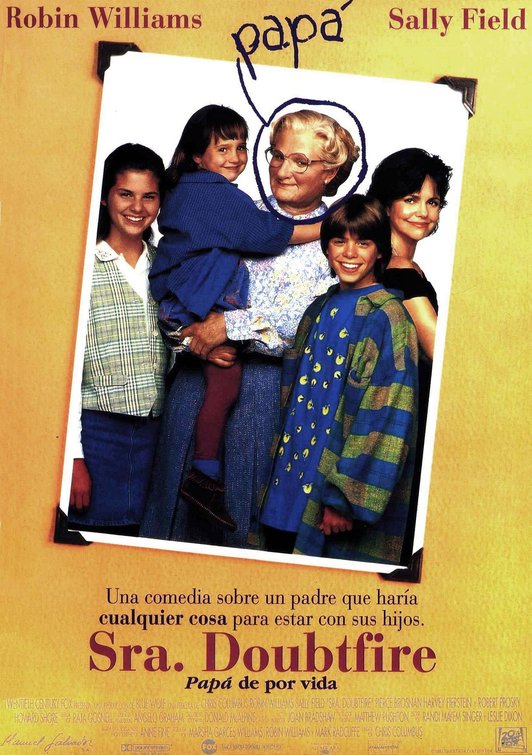 the movie poster: Mrs. Doubtfire (1993) ver3