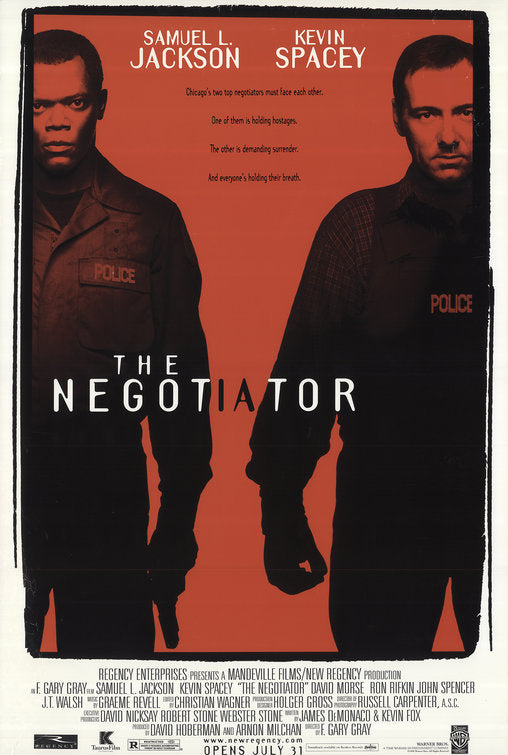 the movie poster: The Negotiator (1998)