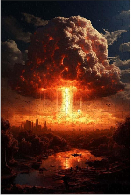 Jigsaw puzzle for adult 1000 piece, wooden, for nuclear explosion