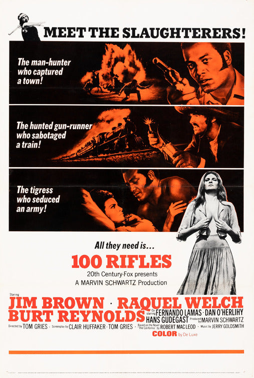 1000 piece jigsaw puzzle for the movie poster: 100 Rifles (1969) ver9