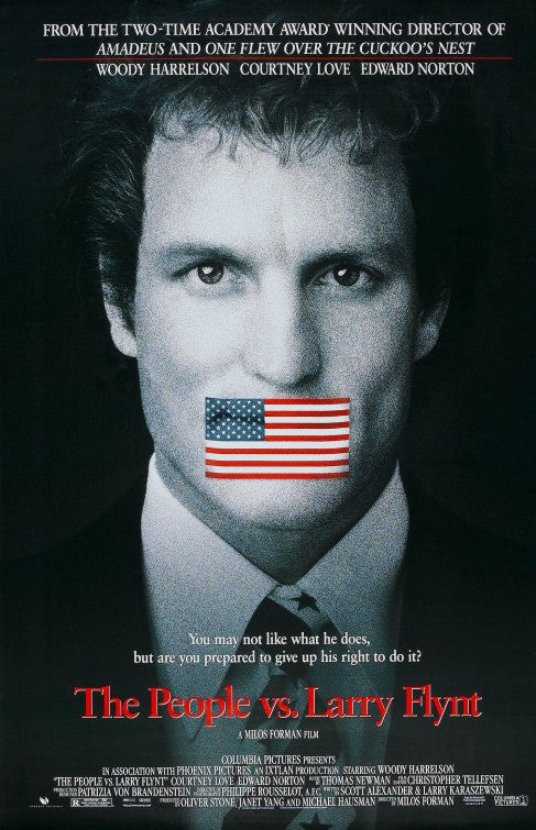 the movie poster: The People Vs. Larry Flynt (1996)