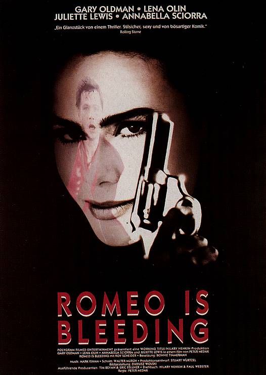 the movie poster: Romeo Is Bleeding (1994) ver2