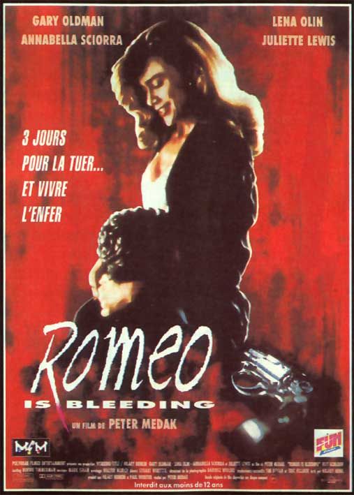 the movie poster: Romeo Is Bleeding (1994) ver3