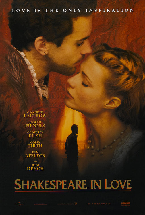 the movie poster: Shakespeare in Love (1998)