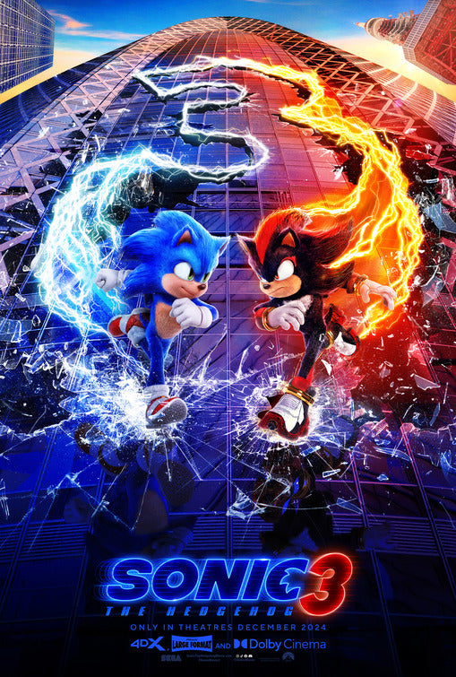 1000 piece jigsaw puzzle for the movie poster: Sonic the Hedgehog 3 (2024)