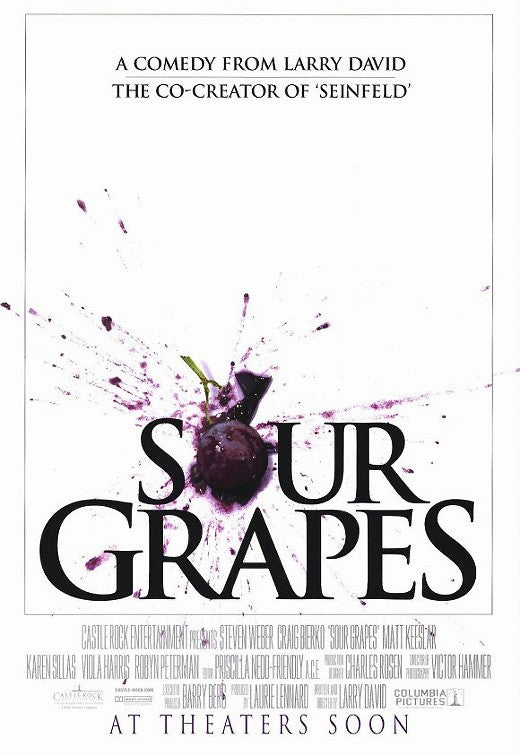 the movie poster: Sour Grapes (1998)