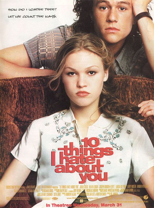 the movie poster: 10 Things I Hate About You (1999) ver1