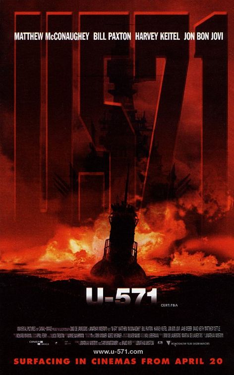 the movie poster: U-571 (2000) ver1