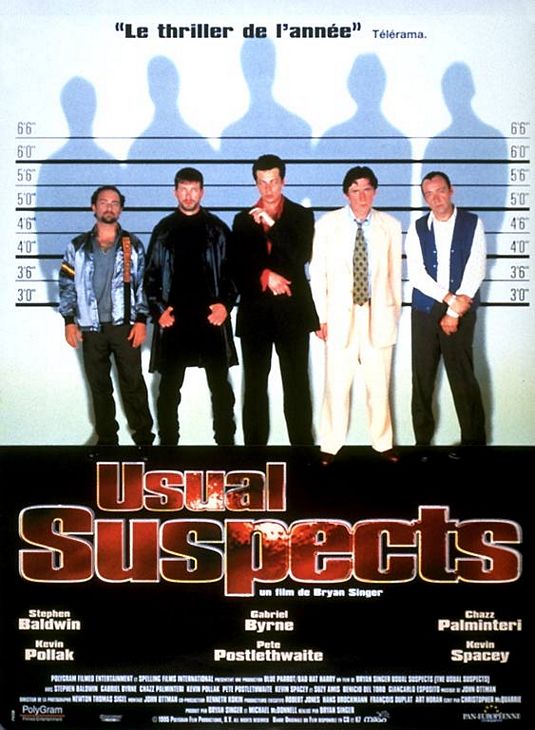 the movie poster: The Usual Suspects (1995) ver3